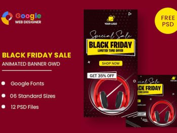 Black Friday Sale Product HTML5 Banner Ads GWD Yazı Tipi