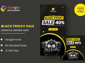 Black Friday Sale Watch HTML5 Banner Ads GWD Yazı Tipi