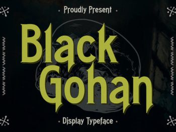 Black Gohan Display Typeface Font Yazı Tipi