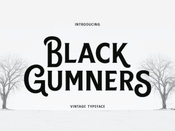 Black Gumners Vintage Fonts Yazı Tipi