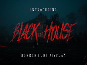 Black House - Horror Font Display Yazı Tipi