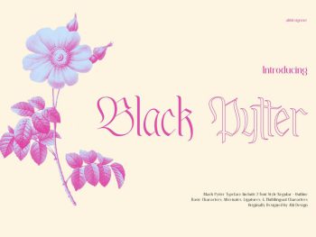 Black Pytter Typeface Yazı Tipi