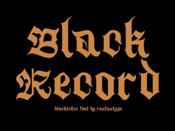 Black Record Blackletterfont Yazı Tipi