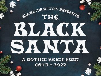 Black Santa a Gothic Serif Font Yazı Tipi