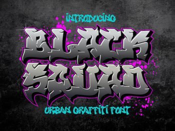 Black Squad - Urban Graffiti Font Yazı Tipi