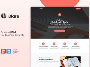 Blare - Clickthrough HTML Landing Page Template Yazı Tipi