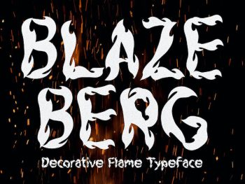 Blazeberg - Flame Typeface Yazı Tipi