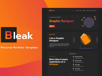 Bleak - Personal Portfolio Template Yazı Tipi