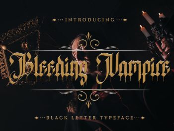 Bleeding Vampire - Blackletter Typeface Yazı Tipi