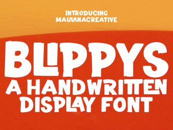 Blippys Handwritten Display Font Yazı Tipi