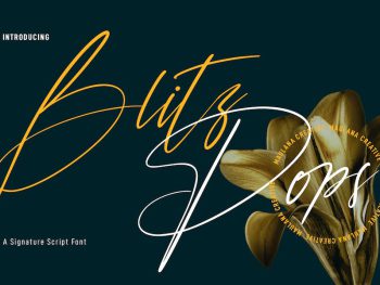 Blitz Pops Signature Script Font Yazı Tipi