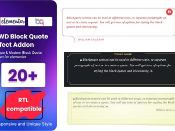 Block Quote addon for elementor WordPress Eklentisi