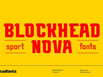 Blockhead Nova Sports Font Yazı Tipi