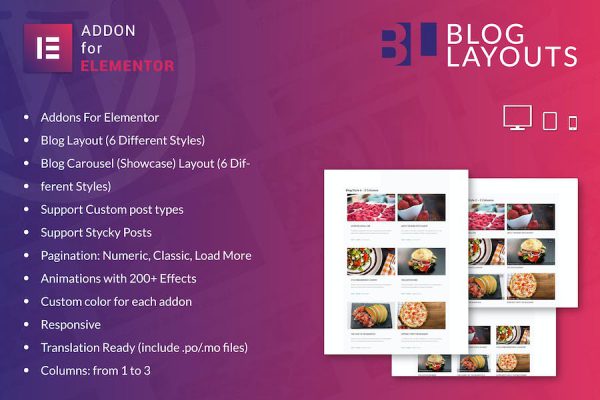 Blog Layouts for Elementor WordPress Plugin WordPress Eklentisi