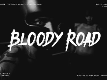 Bloody Road | Brush Display Yazı Tipi