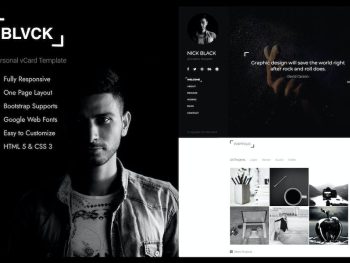 Blvck - Personal vCard & Resume Template Yazı Tipi