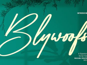 Blywoofs Signature Font Yazı Tipi