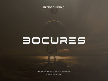 Bocures - Futuristic Font Yazı Tipi