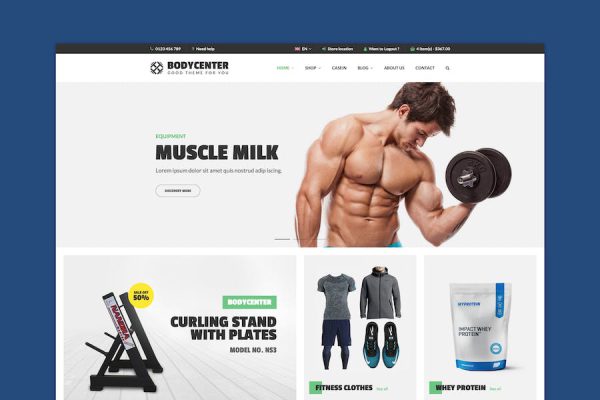 BodyCenter - Fitness WooCommerce WordPress Teması