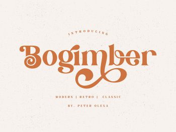 Bogimber - Retro Display Serif Yazı Tipi