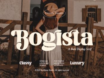 Bogista - A Bold Display Serif Yazı Tipi