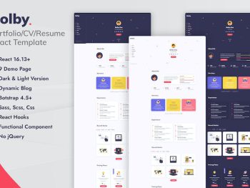 Bolby- React Personal Portfolio CV/Resume Template Yazı Tipi