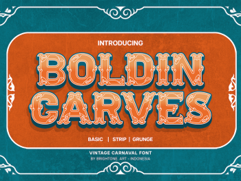 Boldin Carves - Vintage Carnaval Font Yazı Tipi