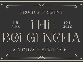 Bolgencha a Vintage Serif Font Yazı Tipi