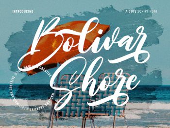 Bolivar Shore Cute Script Font Yazı Tipi