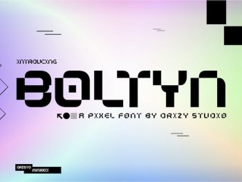 Boltyn - Shredded Pixel Font Yazı Tipi