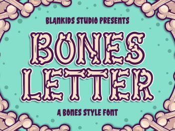 Bones Letter a Bones Style Font Yazı Tipi