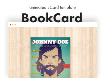 BookCard - 3D Animated Folded vCard Template Yazı Tipi