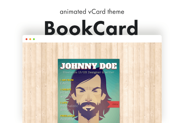 BookCard - 3D Folded vCard WordPress Teması