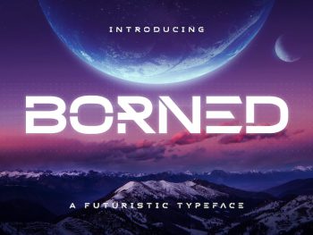 Borned - Futuristic Display Yazı Tipi