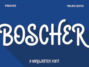 Boscher Handwritten Display Font Yazı Tipi