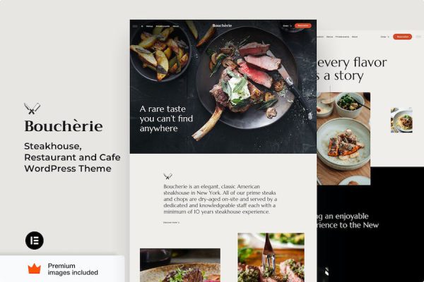 Boucherie - Restaurant and Cafe Elementor Pro WordPress Teması