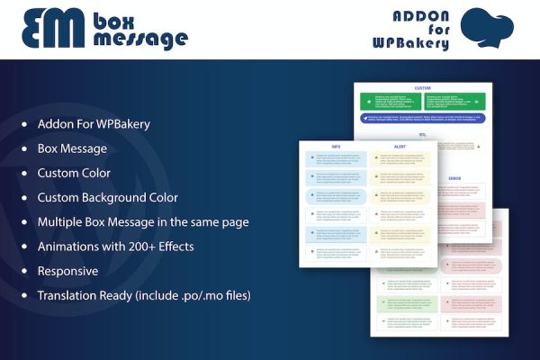 Box Message - Addons for WPBakery Page Builder WordPress Eklentisi