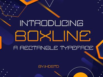 Boxline Rectangle Typeface Yazı Tipi