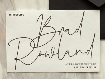 Brad Rowland Signature Font Yazı Tipi