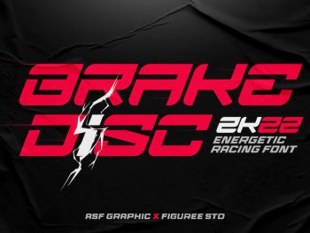 Brake Disc - Energetic Racing Font Yazı Tipi