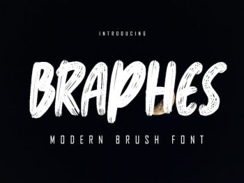 Braphes Modern Brush Font Yazı Tipi