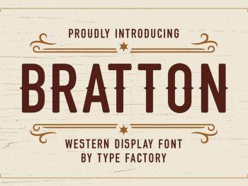 Bratton – Western Display Font Yazı Tipi