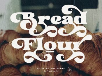 Bread Flour - Bold Retro Serif Font Yazı Tipi