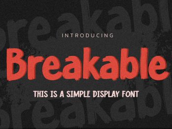 Breakable - This Is a Simple Display Font Yazı Tipi