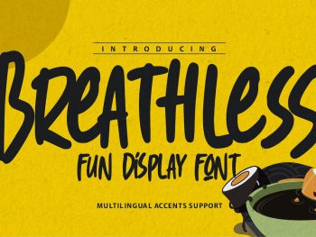 Breathless - Fun Display Font Yazı Tipi