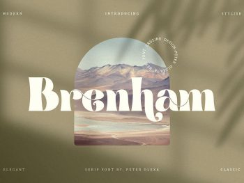 Brenham - Trendy Serif Font Yazı Tipi