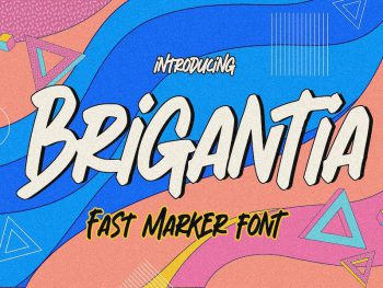 Brigantia - Fast Marker Font Yazı Tipi