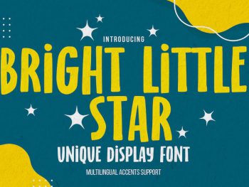 Bright Little Star - Unique Display Font Yazı Tipi