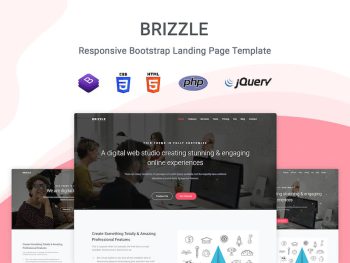 Brizzle - Landing Page Template Yazı Tipi