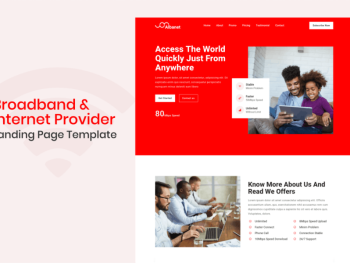 Broadband Internet Provider Landing Page Template Yazı Tipi